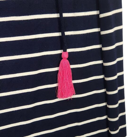 TALBOTS WOMENS MAXI DRESS SZ S BLUE WHITE PINK STRIPES PREPPY NAUTICAL COLORFUL - Picture 7 of 8